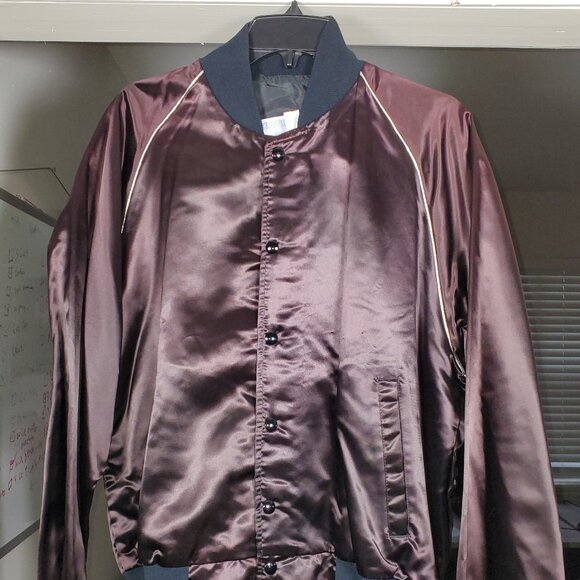 THE JACKSON 5 1984 WORLD TOUR UPSTREAM SATIN BUTTON UP JACKET LARGE